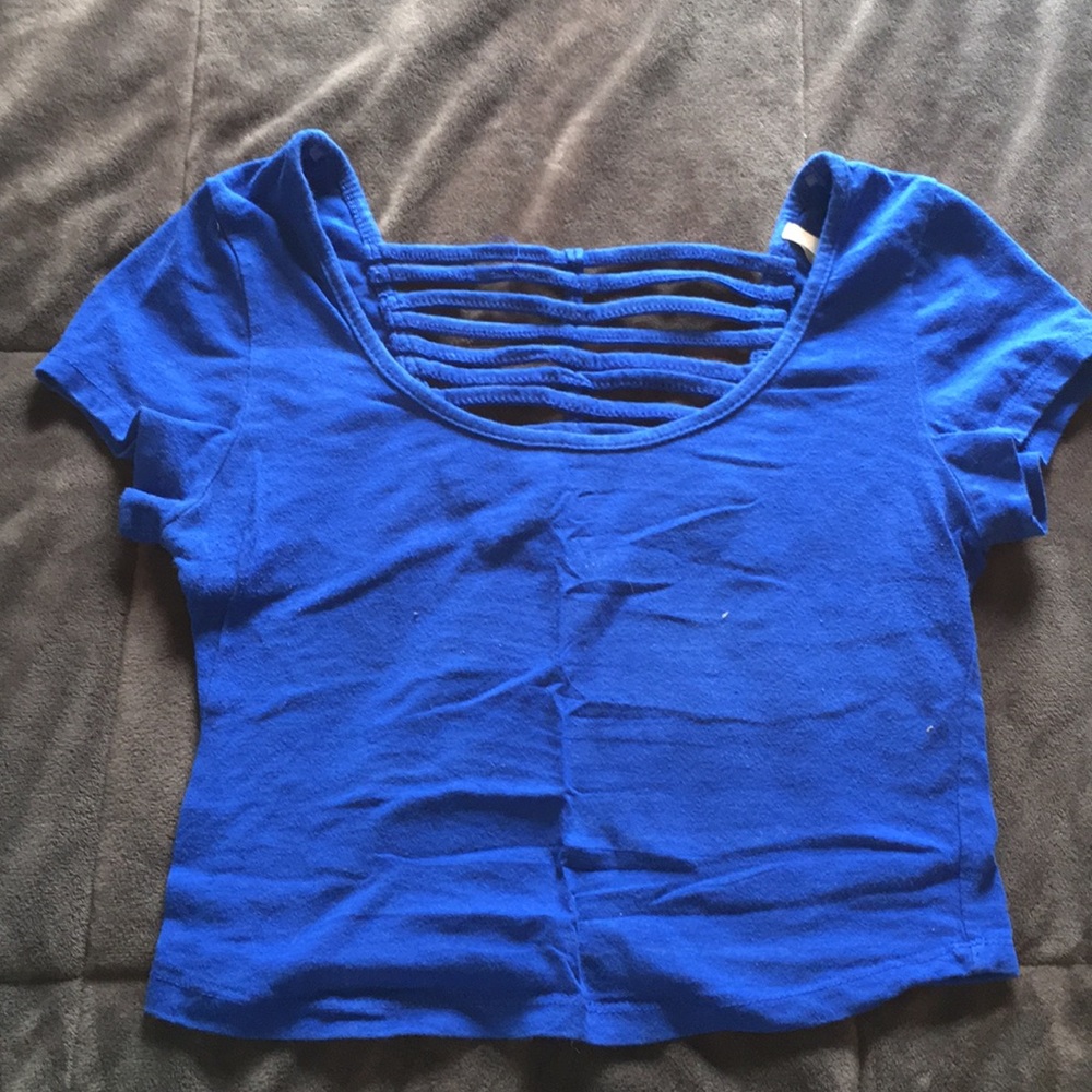 Blue crop top